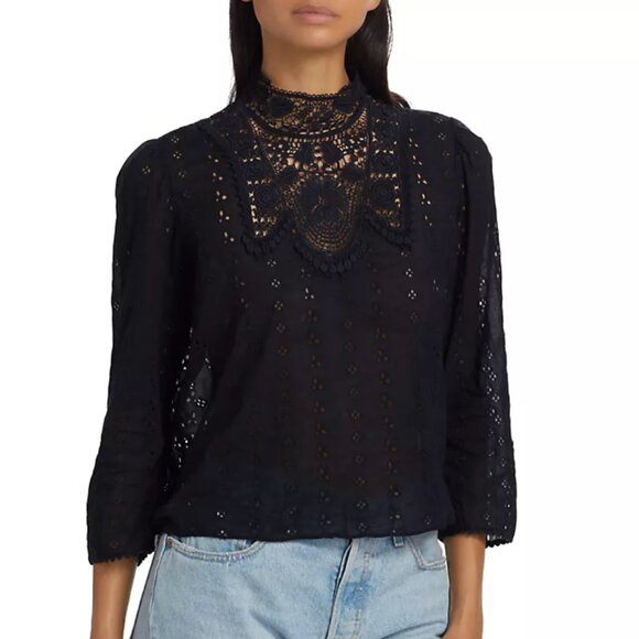 Doen Tops - Dôen NWT Essie Broderie Anglaise Top Size S